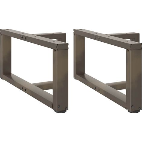 Couchtischbeine T-Form 2 Stk. Naturstahl 70x25x(30-31) cm Stahl