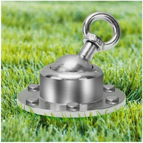 pair Piquet pour chien robuste rotatif à 360°, support de piquet de sol attaché à une chaîne d'ancre (1/3)