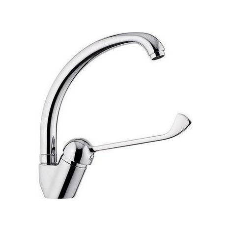 MISCELATORE MONOCOMANDO LAVELLO BOCCA ALTA GIR. LEVA CLINICA EPIC Cromo