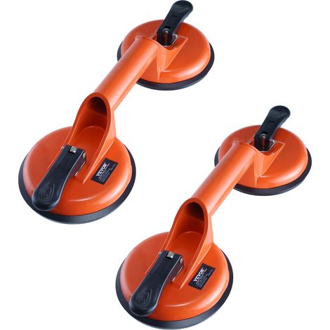 Ventouse en verre 11,9 cm,lot de 2,capacité de charge 149,7 kg,outil de levage robuste pour verre,granit,carrelage,métal et bois (1/5)