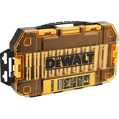DEWALT DWMT73814 Set di chiavi a bussola profonde con attacco SAE (10 pezzi), 1,27 cm (1/3)