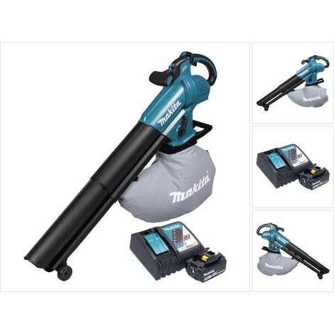 Aspirador y soplador de hojas sin cable Makita DUB 187 RF 18 V sin escobillas + 1x batería 3.0 Ah + cargador