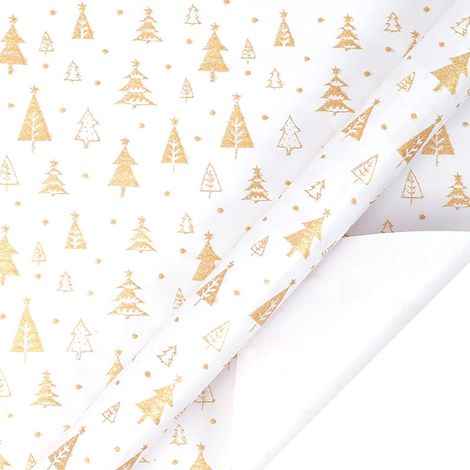 Papier D Emballage Cadeau - 300 x 43 cm - Motif Abstrait Doré - Pour Fêtes Noël Et Occasions Spéciales - 1 Rouleau (1/2)