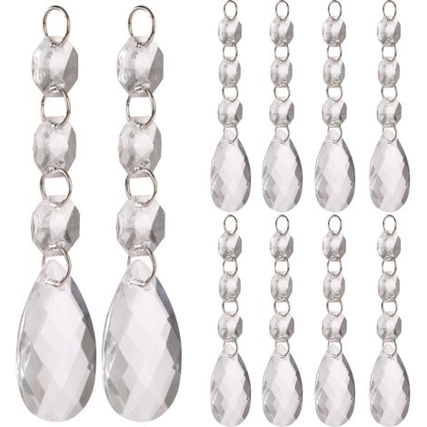 Perles acryliques transparentes pour suspension décoration artisanale, accessoire boule pendentif (D)