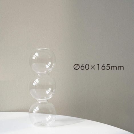 Vase en verre avec boule de cristal style bulle pour arrangement floral, articles hydroponiques, décoration d'intérieur (1/5)