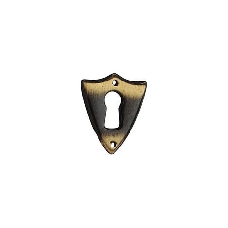 Dubois – Poignée de porte d'entrée zamac décor bronze – Hauteur 38 mm – Largeur 32 mm – Entraxe 70 mm (1/2)