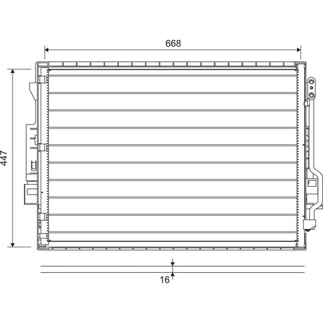 Condenseur, climatisation Valeo 822643 MERCEDES-BENZ 2215000554 2215000754