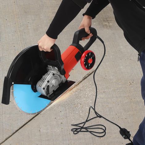 Scie à béton électrique 3500 W - Rainureuse murale sans poussière avec lame diamantée de 350 mm de qualité supérieure coupe de 135 mm-Pour carrelage, marbre, granit, bois, pierre et ciment (1/5)