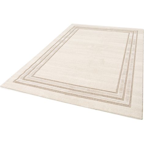 BOBOCHIC - Tapis poils ras ALEXANDRIA motif abstrait 200x290 Beige (1/5)