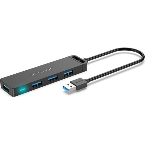USB Hub 4-Port 3.0 USB Verteiler Ultra Dünn PC USB Erweiterung Splitter 0.15 Meter (1/5)