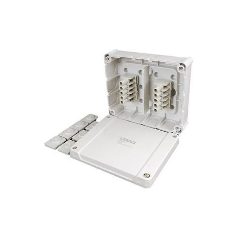 Coffret de dérivation Hensel 2 x 5 pôles 1,5-2,5 mm² 3 phases, 4 mm² 1 phase