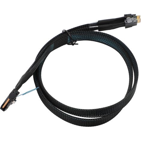 Câble adaptateur MCIO 8I vers 2 ports SFF-8654 4I, transmission haut débit 32 GT/s, pour serveur et centre de données, 50 cm (1/5)