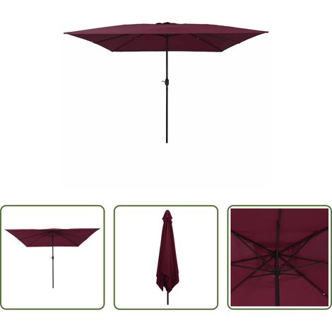 vidaXL Parasol de jardin Bordeaux 295 x 295 x 245 cm (1/5)