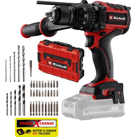 Einhell Professional Akku-Schlagbohrschrauber TP-CD 18/120 Li-i BL +41-Solo Power X-Change (18 V, Brushless, 120 Nm, Schlagbohrfunktion, inkl. Bit-/Bohrer-Set + E-Case, ohne Akku) (1/5)