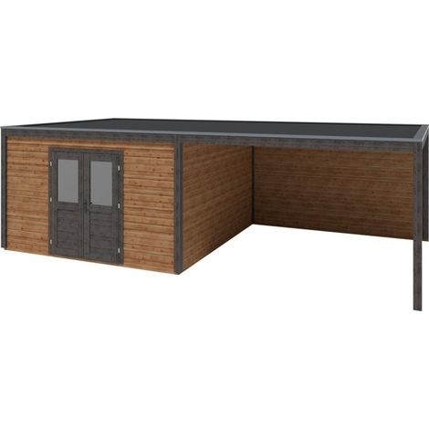 Casetta da giardino in legno Nova 8.06x4.09 m - 32.96 m2 - 28 mm - impregnata - 000206 (1/3)