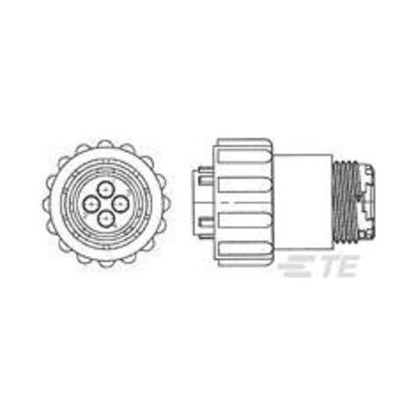 TE Connectivity 788157-2 Connettore circolare Spina dritta Tot poli: 9 Serie (connettore circolare): CPC 1 pz.