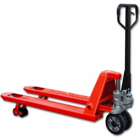 Stockman – Transpalette manuel 2500 Kg – Longueur fourches 1150 mm – Largeur fourches 540 mm – Hauteur d'élévation 200 mm – Châssis tôle 3 mm