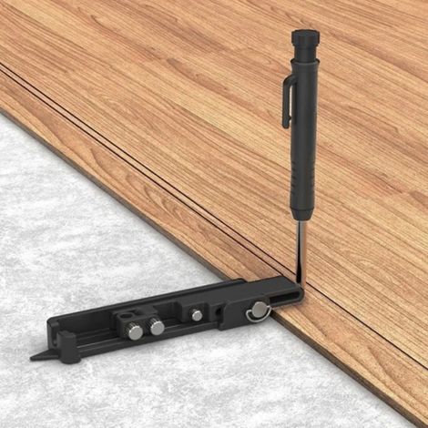 Herramienta de trazado multifuncional para carpintería, regla de trazado de contorno de plástico/metal ajustable, brújula de línea de planificación de volumen de contorno, 2 piezas