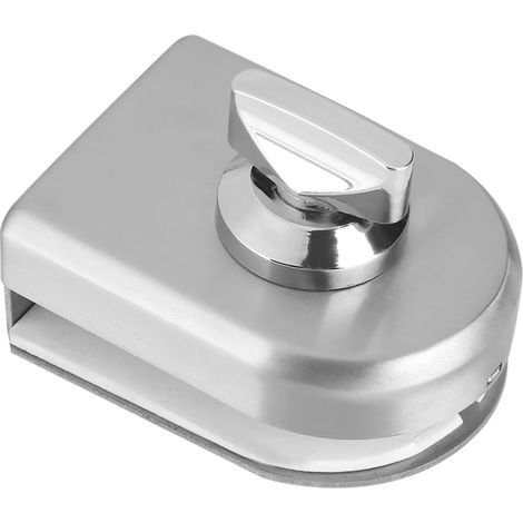 Verrou à bouton rotatif pour porte en verre, acier inoxydable 10-12mm, ouverture/fermeture, usage salle de bain, hôtel et maison (1/5)