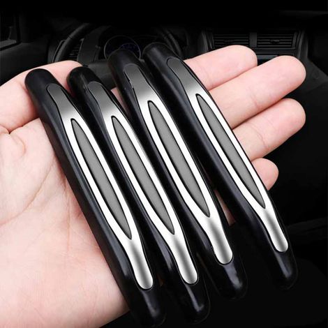 4 schwarze PVC-Streifen 110 x 15 mm, Kantenschutz für Autotüren, kratzfest, stoßfest, dekorativ, für PKW, LKW und SUV (1/5)