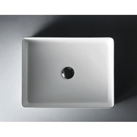Vasque à poser sans trou rectangulaire ZOU-S 47x36x11 cm
