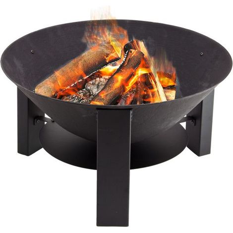 Dema – Brasero Ténériffe – Foyer 600mm – Hauteur 340mm – Cuve en acier 4mm – Pour bois et charbon – Grille de rayonnement