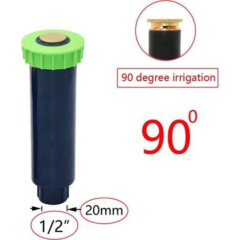 Arroseur escamotable pour jardin et pelouse (90 degrés) - Buse de réfraction à 90/180/360 degrés pour l'irrigation agricole (1/5)