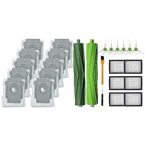 Accessoires de Remplacement pour iRobot Roomba i7+ i7 Plus, S9+ (9550) 10 sacs à poussière,1 brosse à rouleau, brosse latérale (1/5)