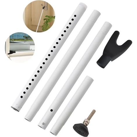 Barre de sécurité télescopique pour porte coulissante, 48–132 cm, résistance 181 kg, anti-effraction, pour bébés et enfants, usage domestique (1/3)