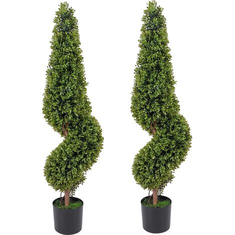 Alberi artificiali a forma di scultura, fogliame realistico, facile manutenzione, 90 cm (1/2)