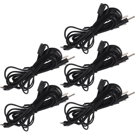 5 fils de rechange TENS 2.5mm avec embouts coudés pour électrostimulateur - 1.2 mètres (1/5)