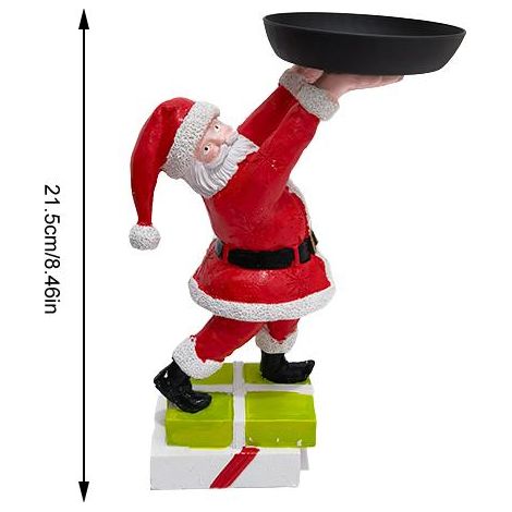 Présentoir à friandises de Noël en forme de bonhomme de neige, avec plateau et bol à fruits, en résine, pour ranger les aliments et collations lors de fêtes à la maison. (1/5)