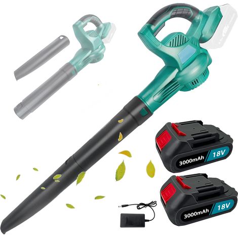 125-mm-Akku-Winkelschleifer, bürstenlos, schneidet Metall, Holz und PVC, mit Akku und Ladegerät 2x3,0 A sowie Kit und Koffer 8  Scheiben, kompatibel mit Makita-Akku