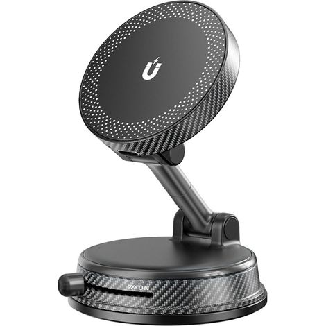 Soporte para coche con función de carga, soporte para teléfono móvil para coche con función de carga, base de succión automática, carga rápida de 15 W, apto para soportes de coche compatibles con iPho (1/5)
