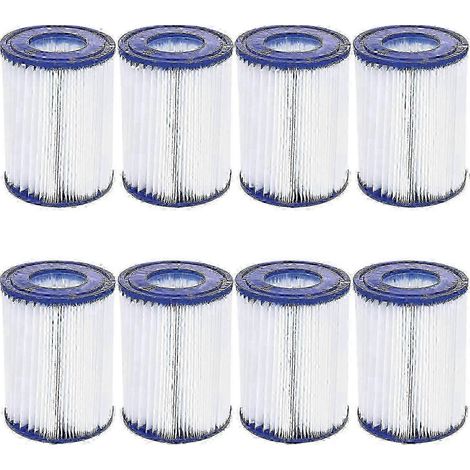 Lot de 8 cartouches Bestway II et filtres de rechange pour spas et jacuzzis Lay-Z-Spa (1/5)
