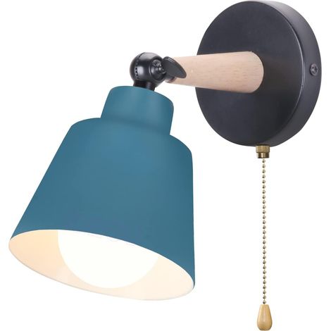 Modern Wall Light E27 Minimalist Retro Wall Sconce Nordic Indoor Wall Lamp For Bedroom Office Corridor Hallway Blue