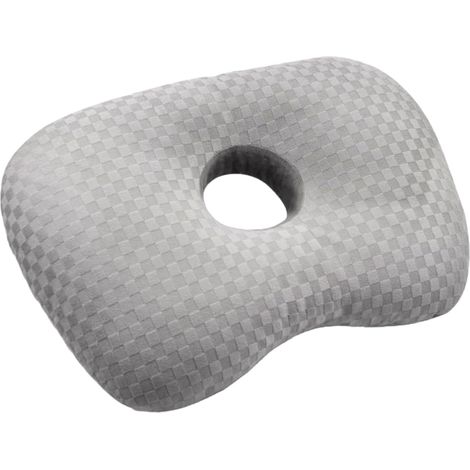 Oorkussen - Trou Foré - Pour Dormeur Sur Le Côté - Trou Central 9 cm - Confort Réglable - Pour Perçage D’oreille Et Appareils Auditifs - 1 Pièce (1/5)