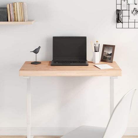 vidaXL Piano Tavolo 100x50x4cm Rettangolare Legno Massello di Faggio