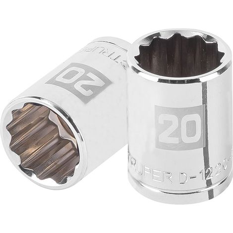 Llave vaso bihexagonal, cuadro 1/2 - 20 mm