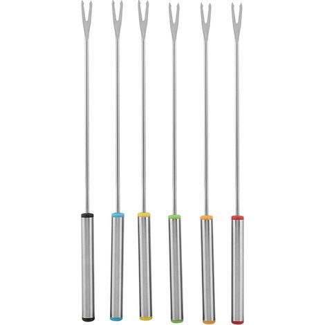 Fourchette à BBQ en bois 26,5cm pour camping et pique-nique (1/5)