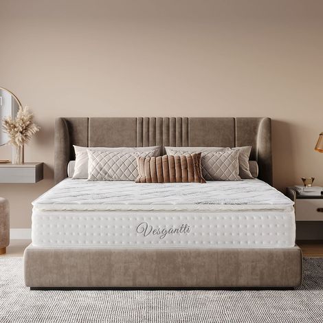 Épaisseur 26cm Pillowtop Matelas Ressorts Mémoire 7Z 90x200cm (1/5)