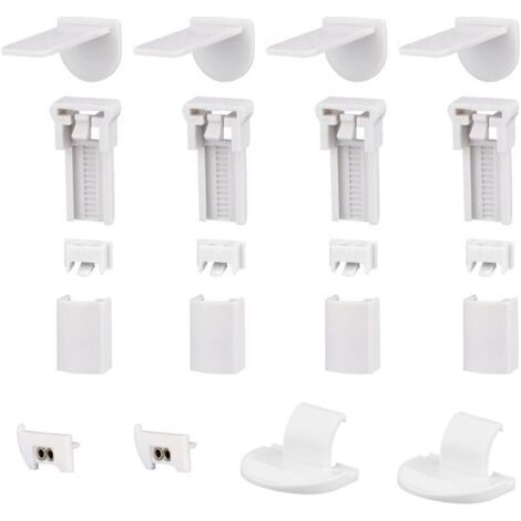 Deux ensembles d'accessoires pour stores enrouleurs, pièces de rechange en plastique pour stores enrouleurs, kit de réparation pour supports de fixation de stores enrouleurs, accessoires pour support (1/4)