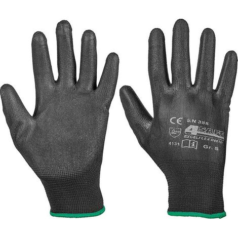 Gants de montage en nylon noir, taille M 1 paire
