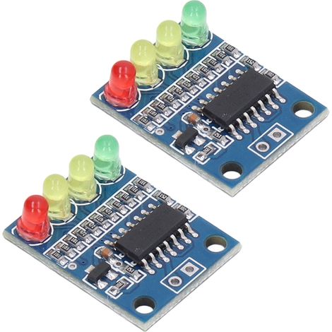 2er-Pack 12V LED-Batterietester, 4-Phasen-Kapazitätsanzeigemodul mit 4 LEDs, Batterieladestandsanzeige