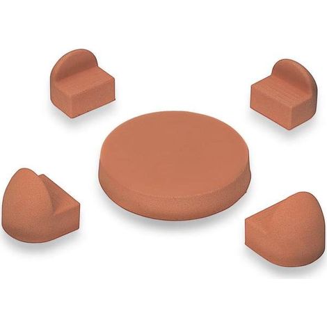 Füße gesetzt  Erde aus Siena - 4 cm
