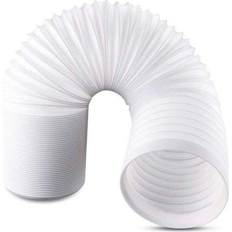 Tuyau d'Échappement de Climatiseur Portable - 1,5m - Tuyau Climatiseur Mobile de 150mm de Diamètre avec Filetage Anti-Horaire (1/4)