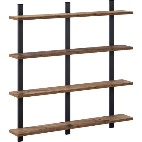 Estante de pared Madera envejecida 79.5 x 13.5 x 80 cm vidaXL (1/5)