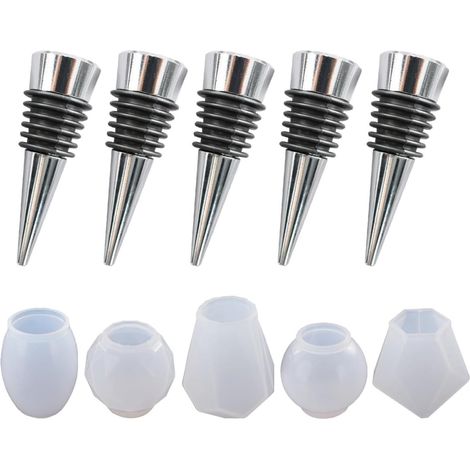 Moules à Bouchons en Silicone pour Vin Diy, Facile à Nettoyer Ranger, Accessoires Vin pour Création de Bouchons de Bouteilles Résistants à L'usure, 1 Set