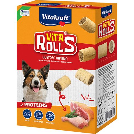 Biscotti per Cane alla Carne Cf Vitakraft Vita Rolls 400 gr