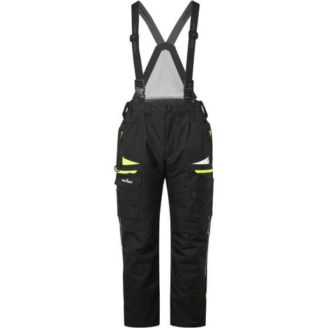 Peto aislante de trabajo calidad premium tejido Oxford 300D Winter DX4 48 pulgadas Negro